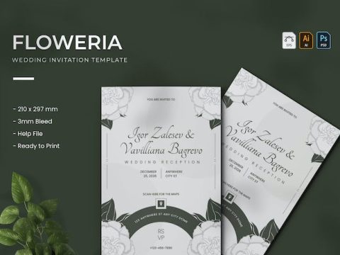 Floweria - Wedding Invitation AZESZYC