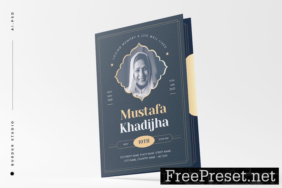 Funeral Program Template Islamic 7H7NDQY