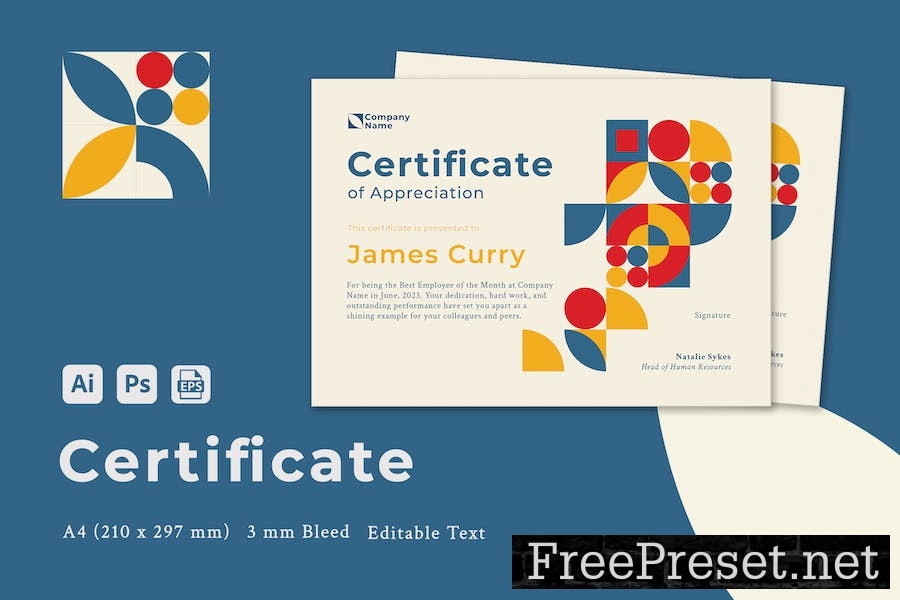 Geometric - Certificate Template