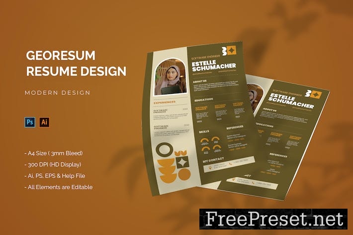 Georesum - Resume Template BHJQC5H