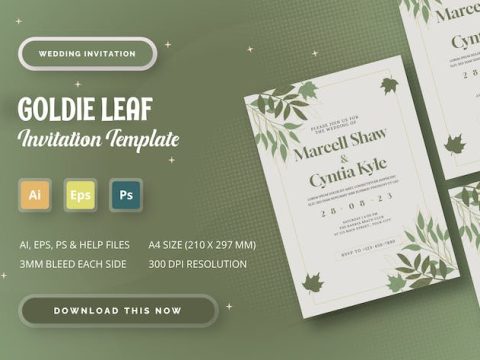 Goldie Leaf - Wedding Invitation 5M6XSUE