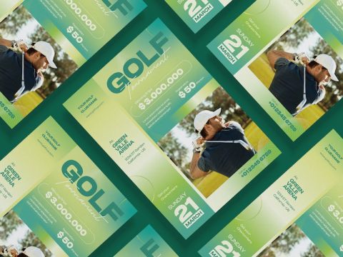 Golf Tournament Flyer Template 9UAP6J3
