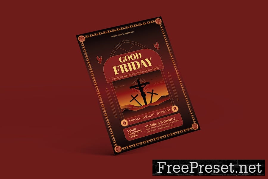 Good Friday Flyer Template Set WEFAWM8