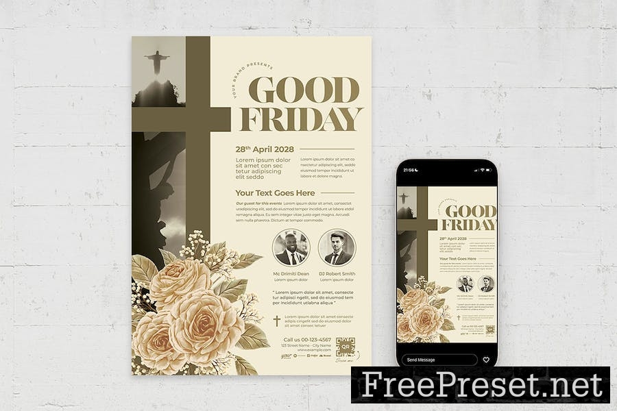 Good Friday Flyer Template ZCBS5PT