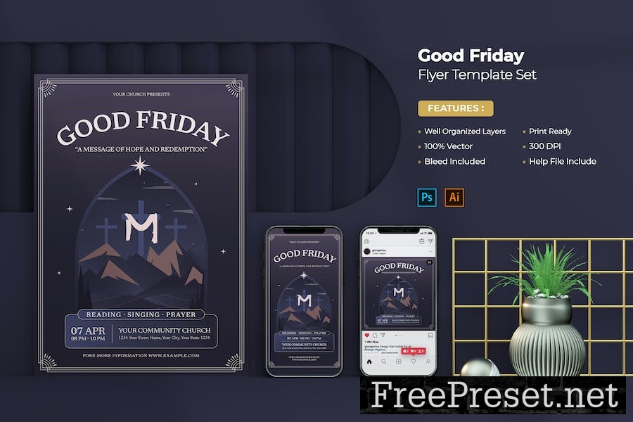 Good Friday Flyer Templates EJFZJ4T