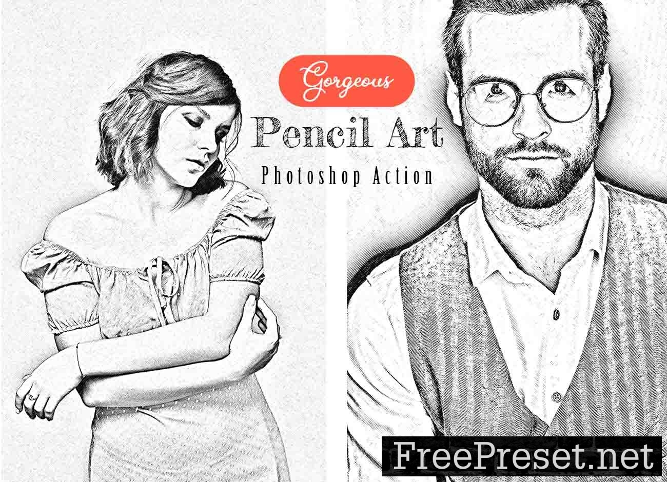 Gorgeous Pencil Art Photoshop Action 13402602