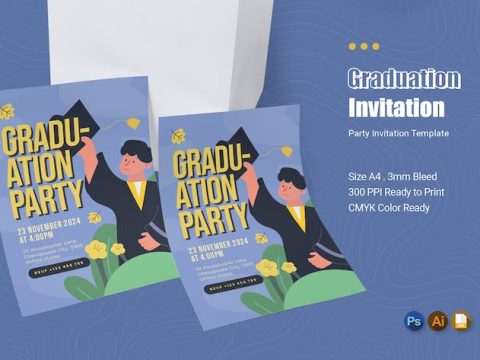 Graduation Party Invitation 74ENHZJ