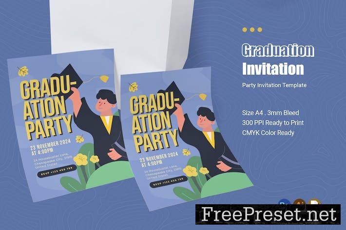 Graduation Party Invitation 74ENHZJ