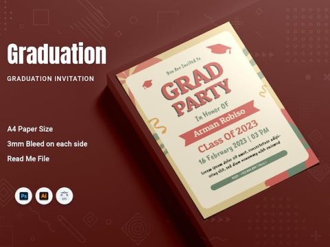 Graduation Party Invitation DP68GFB