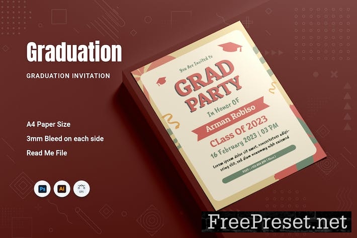 Graduation Party Invitation DP68GFB