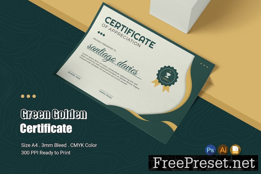 Green Golden Certificate EXVBE6A