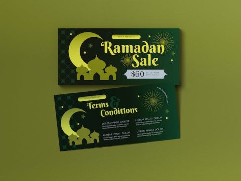 Green Gradient Ramadan Sale Voucher VE4L6NY