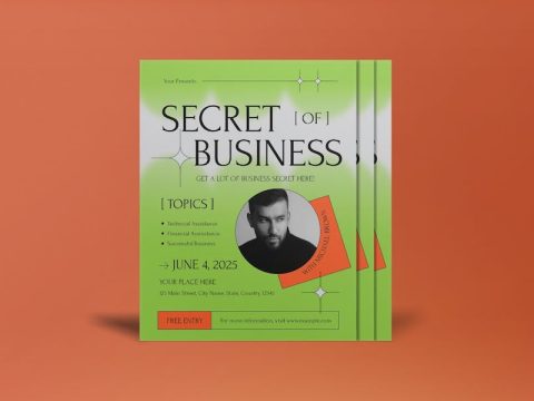 Green Modern Minimalist Secret of Business Flyer SJ2UTSX