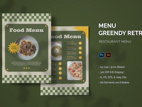 Greendy Retro - Food Menu JBQKRML