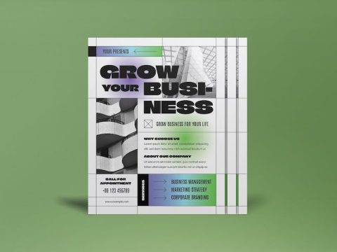 Grey Grotesk Grow Your Business Flyer WRAVXNH