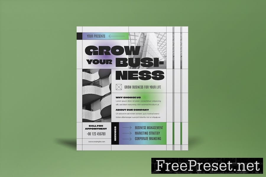 Grey Grotesk Grow Your Business Flyer WRAVXNH