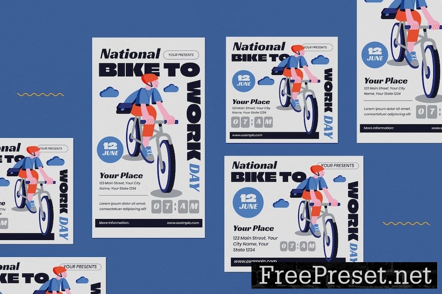 Grey National Bike to Work Flyer Set AHZFTT5