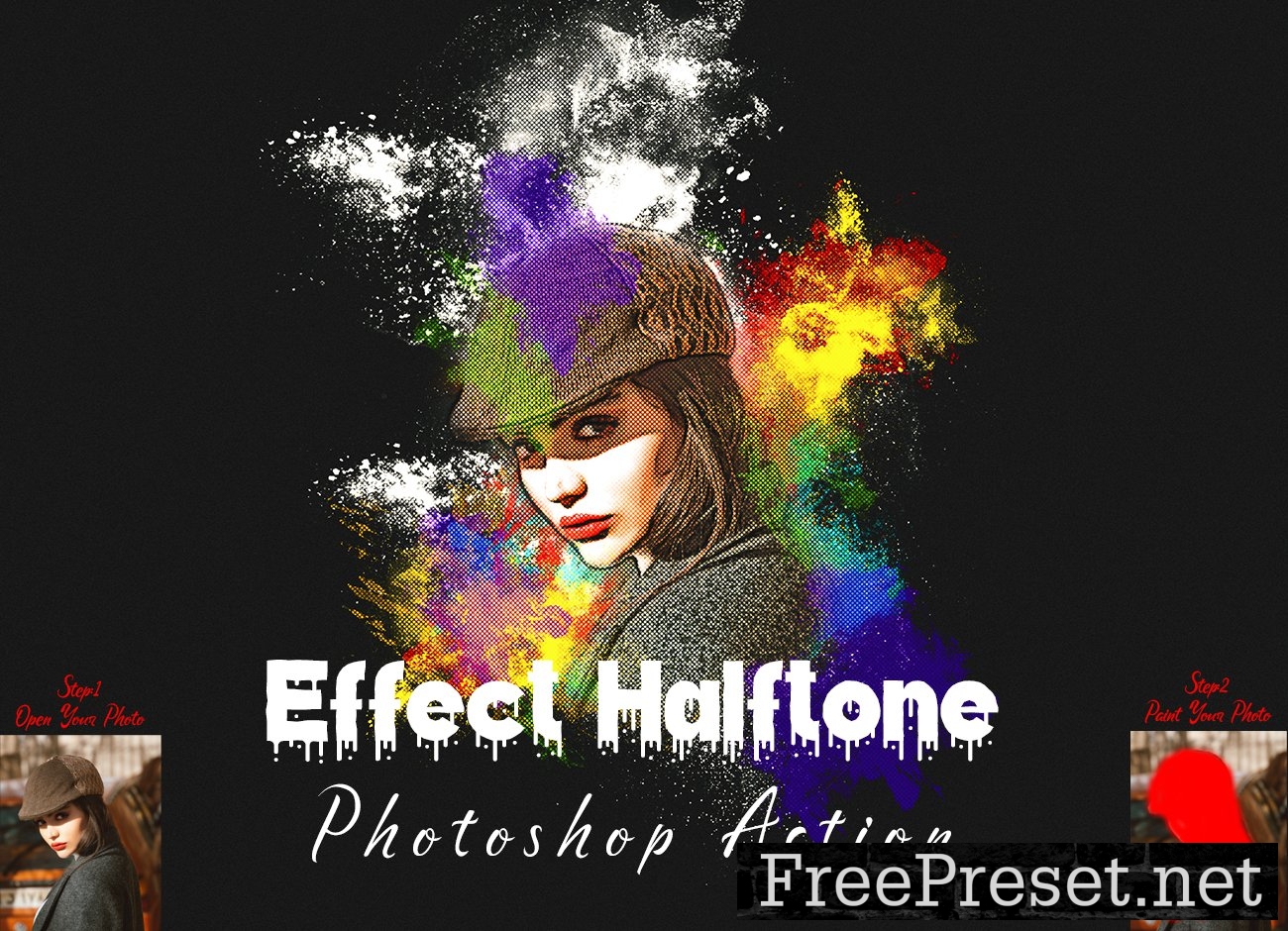 Halftone Effect PS Action Bundle 10976163