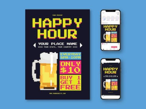 Happy Hour Flyer 68RJAAB