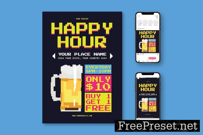 Happy Hour Flyer 68RJAAB