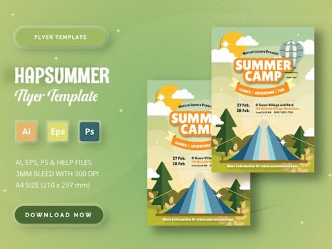 Hapsummer - Flyer template JL3WTC8