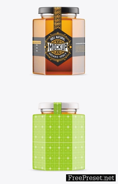 Heafonal Honey Glass Jar Mockup 470947554