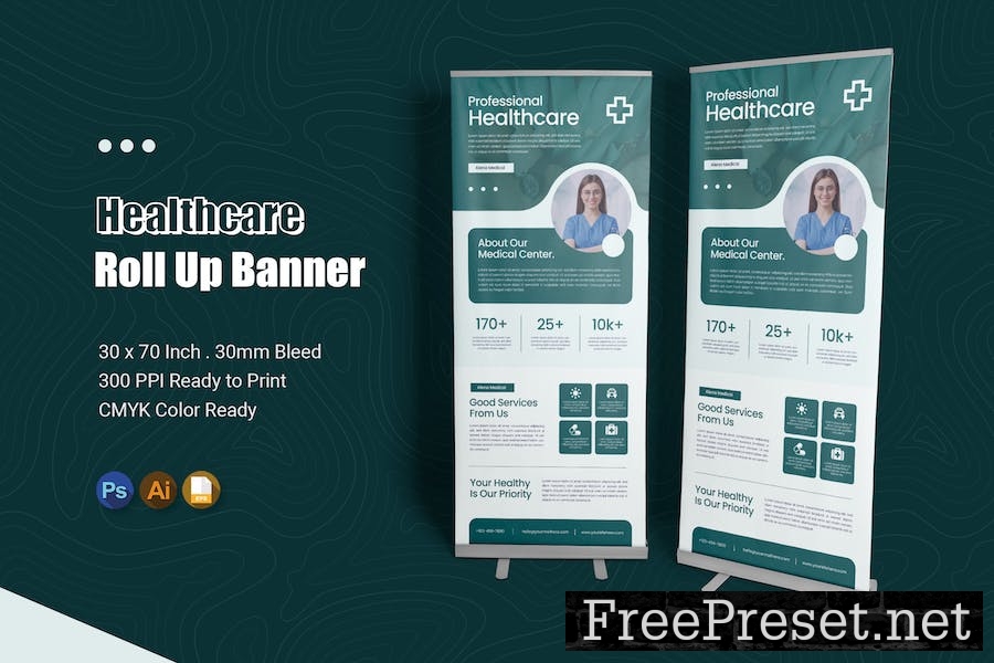 Healthcare Roll Up Banner ZU6XEZ5