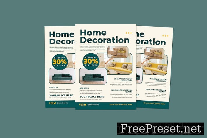 Home Decoration Flyers RSDFFHM