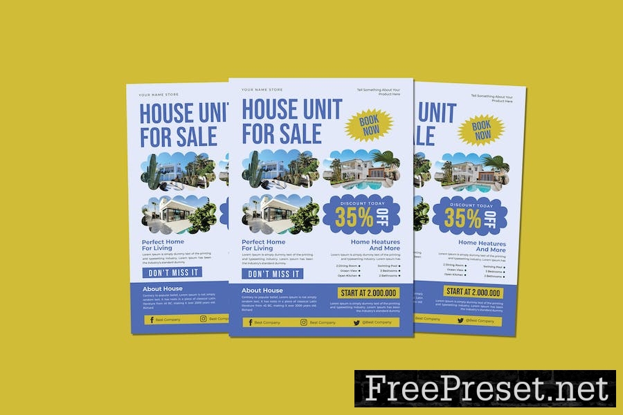 House Unit For Sale Flyers 87SYW6B