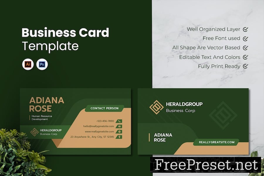 Human Resource Business Card 8L3XJ4U