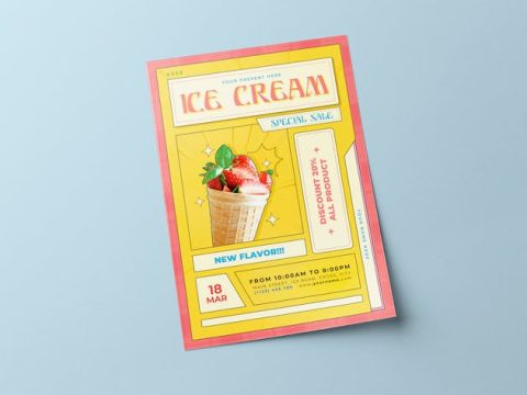 Icecream Sale Flyer K8H3WUT