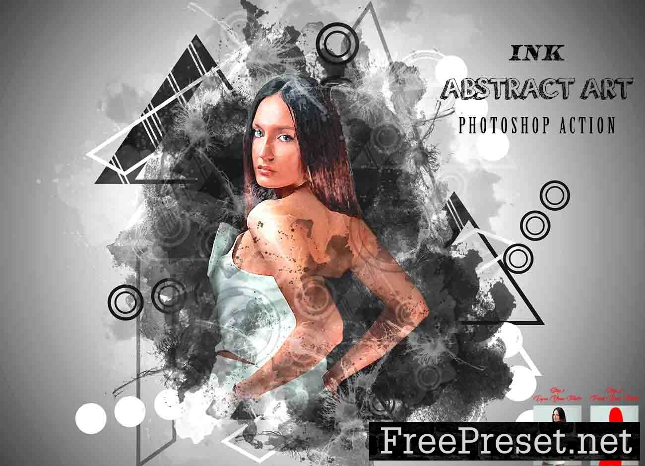 Ink Abstract Art Photoshop Action 12775104