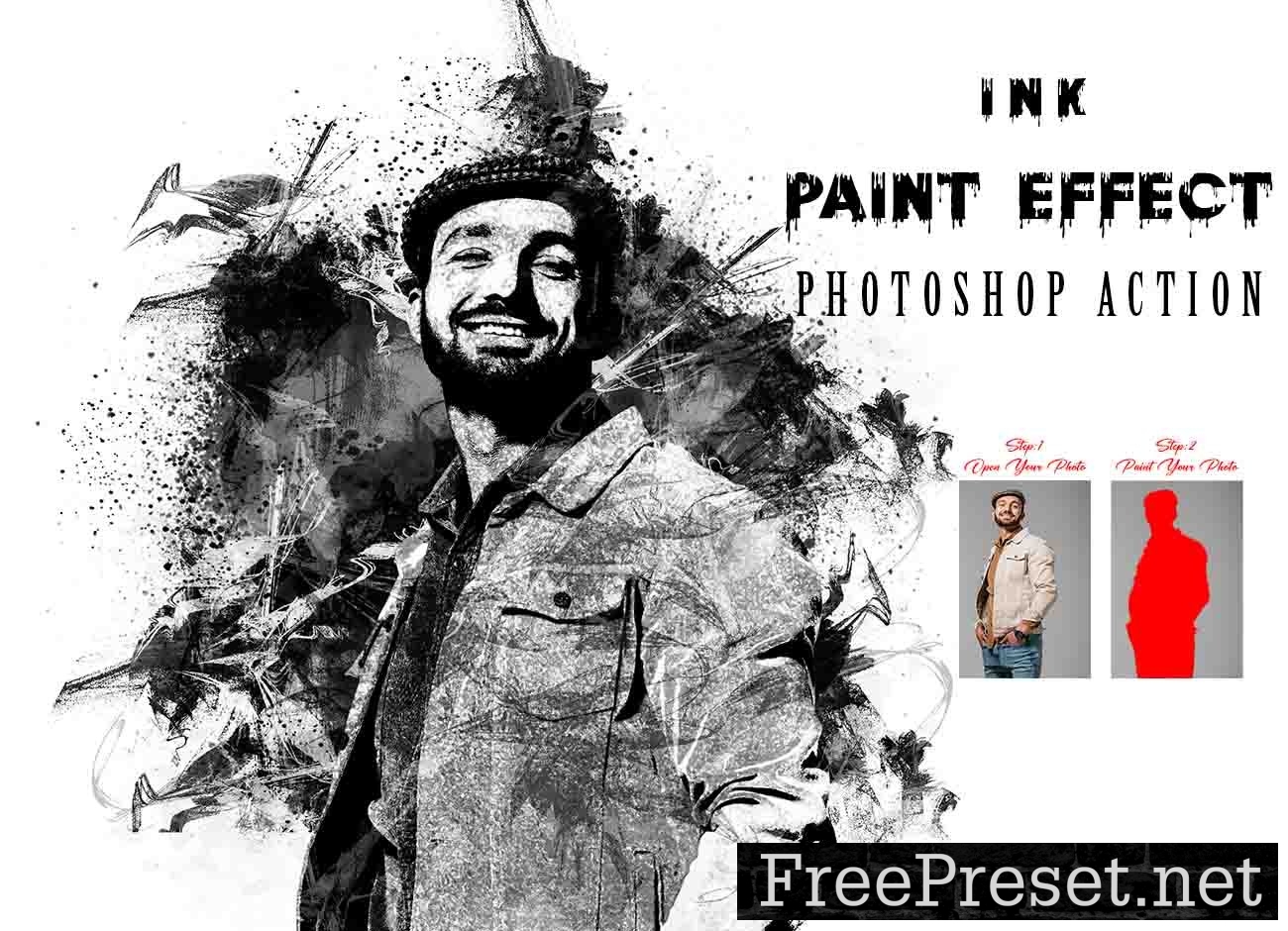 Ink Paint Effect Photoshop Action 13423281