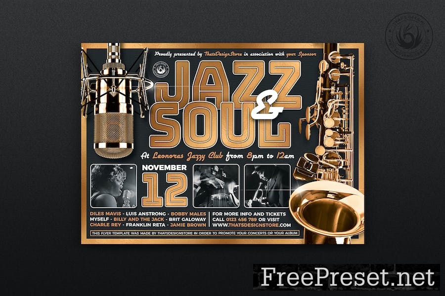 Jazz and Soul Flyer Template EP6B9D5