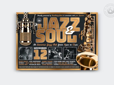 Jazz and Soul Flyer Template EP6B9D5