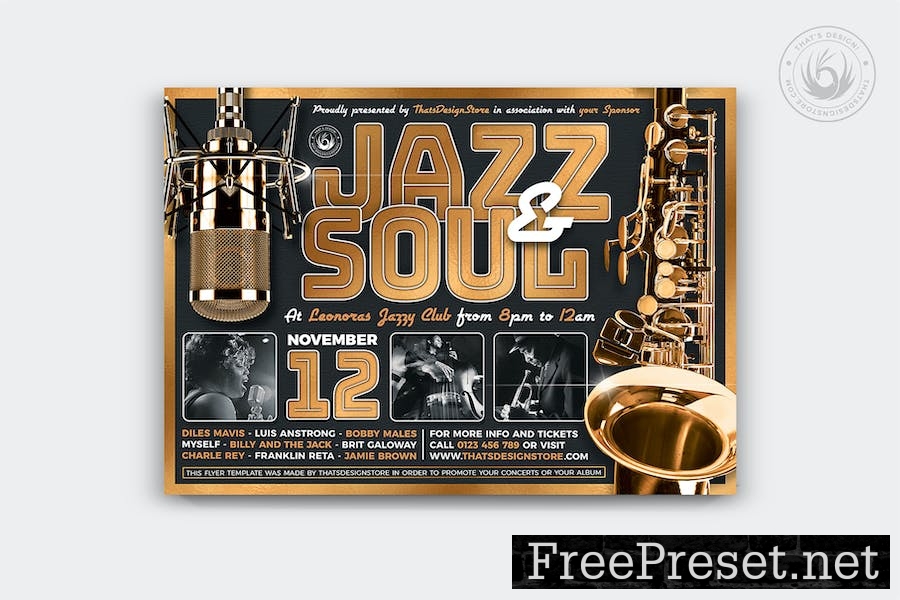 Jazz and Soul Flyer Template EP6B9D5