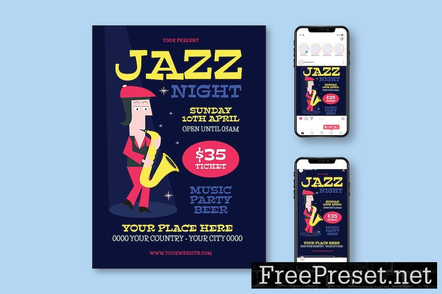 Jazz Night Flyer GPG8TMG