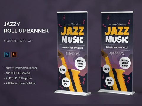 Jazzy - Roll Up Banner R6X4537