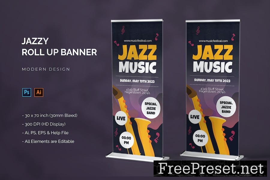 Jazzy - Roll Up Banner R6X4537