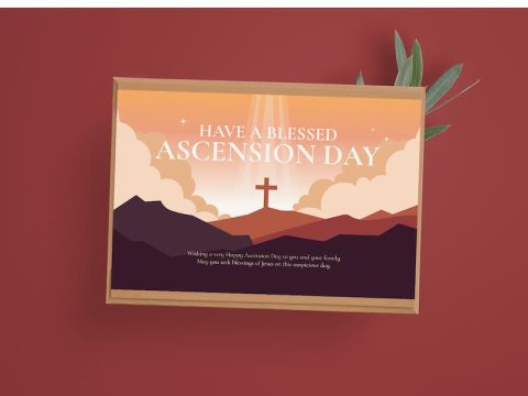 Jesus Ascension Day Greeting Card SV65ZVV