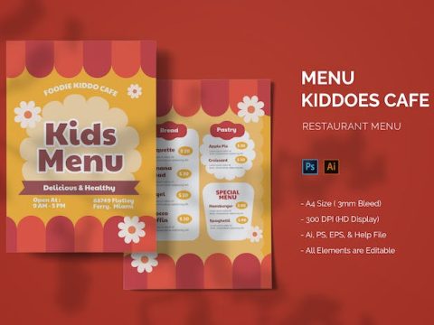 Kiddoes Cafe - Food Menu H5KP7X8