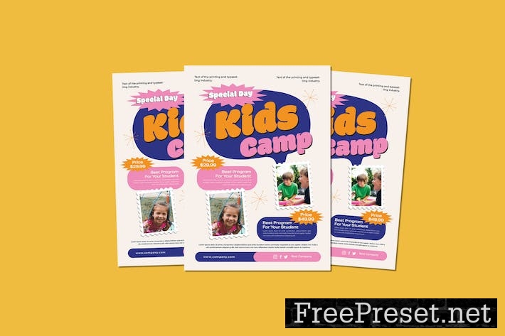 Kids Camp Flyers D9RZPGB