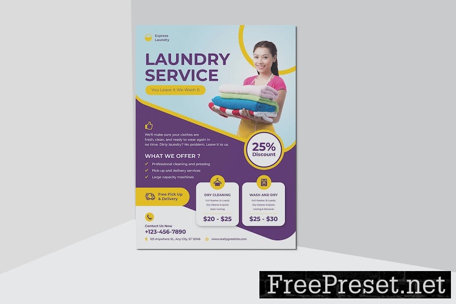 Laundry Service Flyer 3LKKWFZ