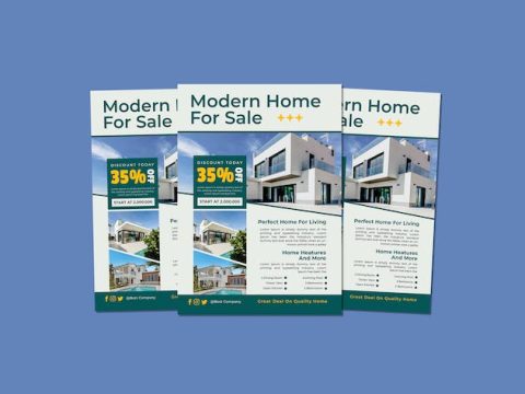 Leaflets about modern houses for sale HB4PSQT