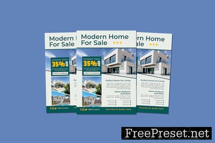 Leaflets about modern houses for sale HB4PSQT