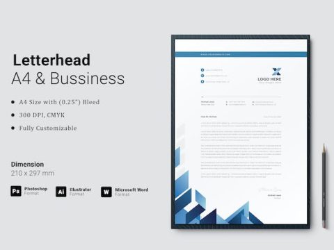 Letterhead Template 8APSFHH