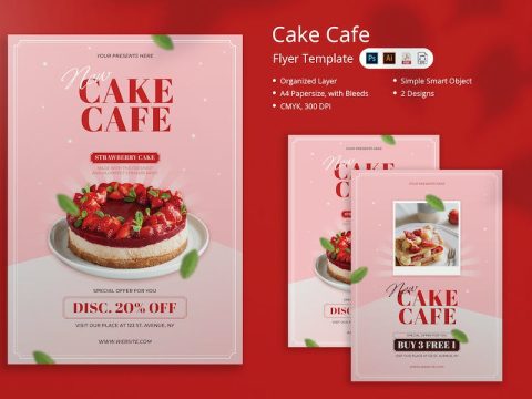 Locan - Cake Cafe Flyer R7L4WQG