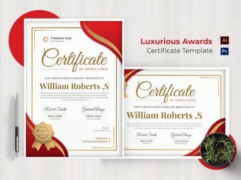 Luxurious Awards Certificate NBXG7GH