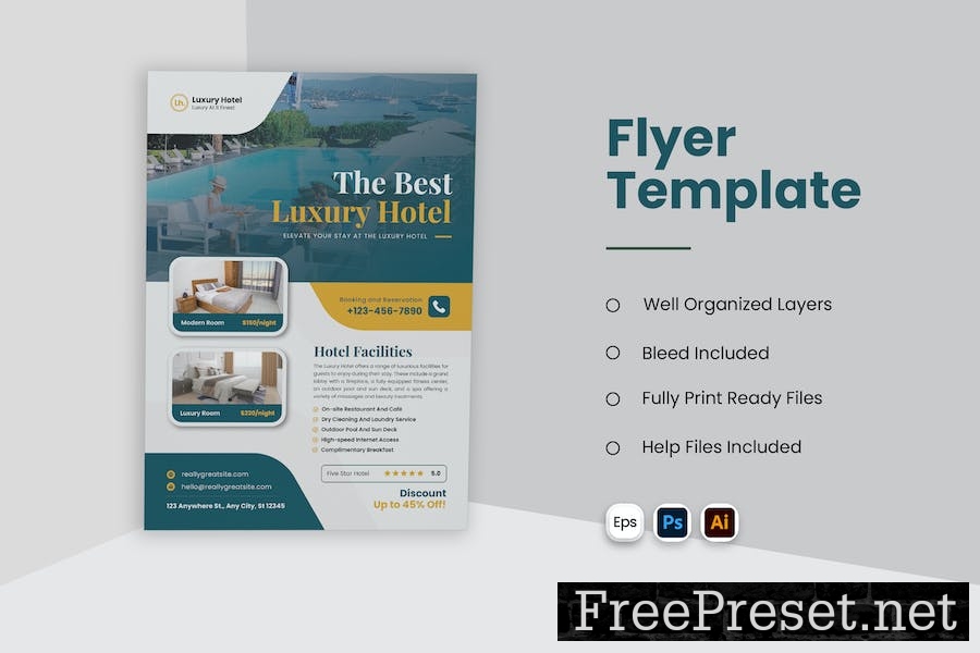 Luxury Hotel Flyer HNKGV6H