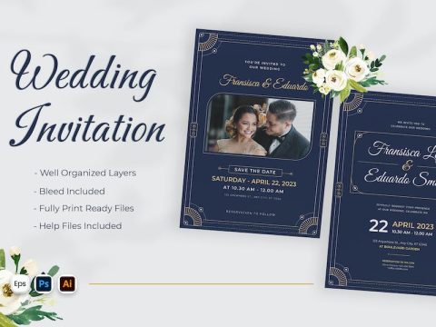 Luxury Wedding Invitation YJNU358